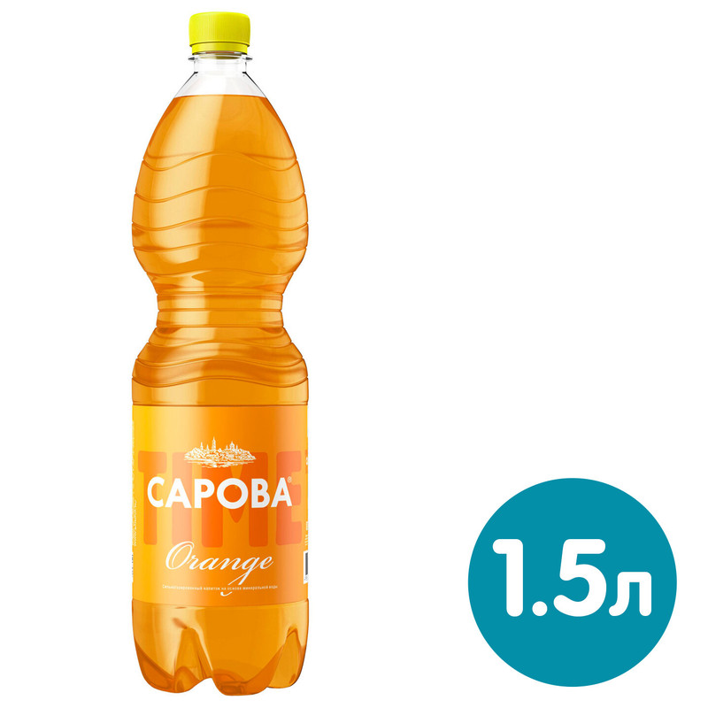 Напиток безалкогольный Сарова Тайм апельсин газированный, 1.5л — фото 1
