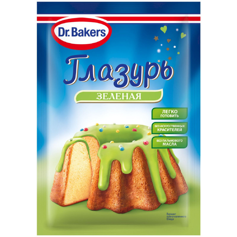 Глазурь Dr.Bakers зеленая, 90г