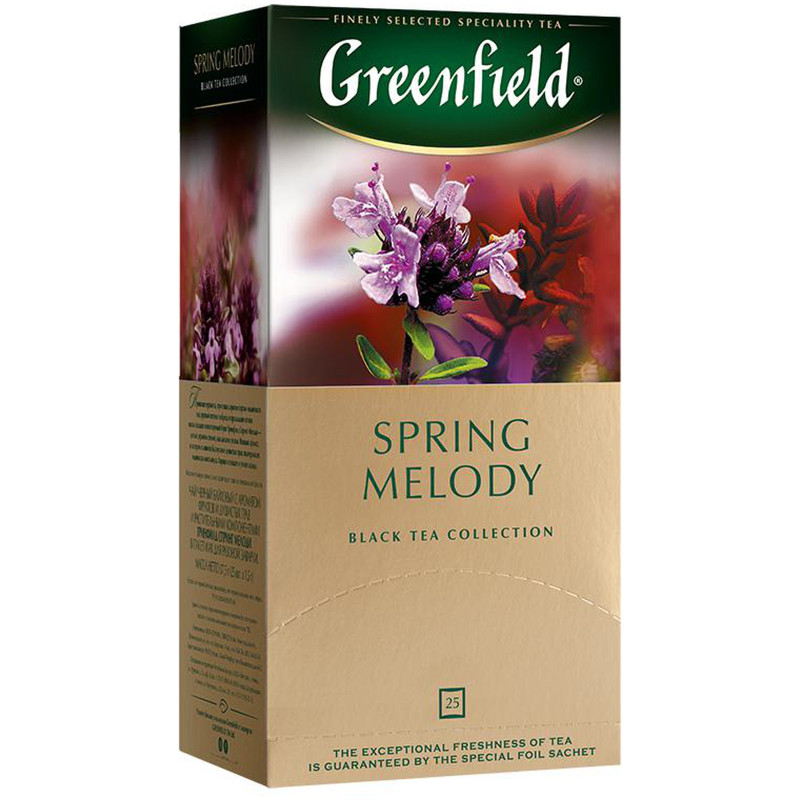 Чай Greenfield Spring Melody чёрный в пакетиках, 25х1.5г — фото 2