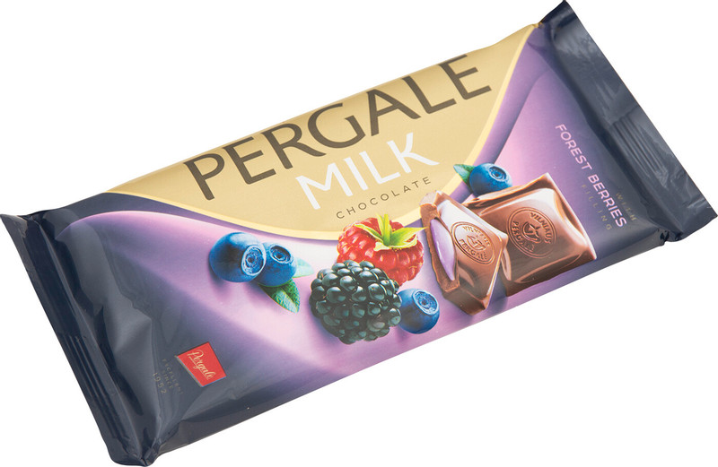 Шоколад молочный Pergale с лесными ягодами, 100г — фото 1