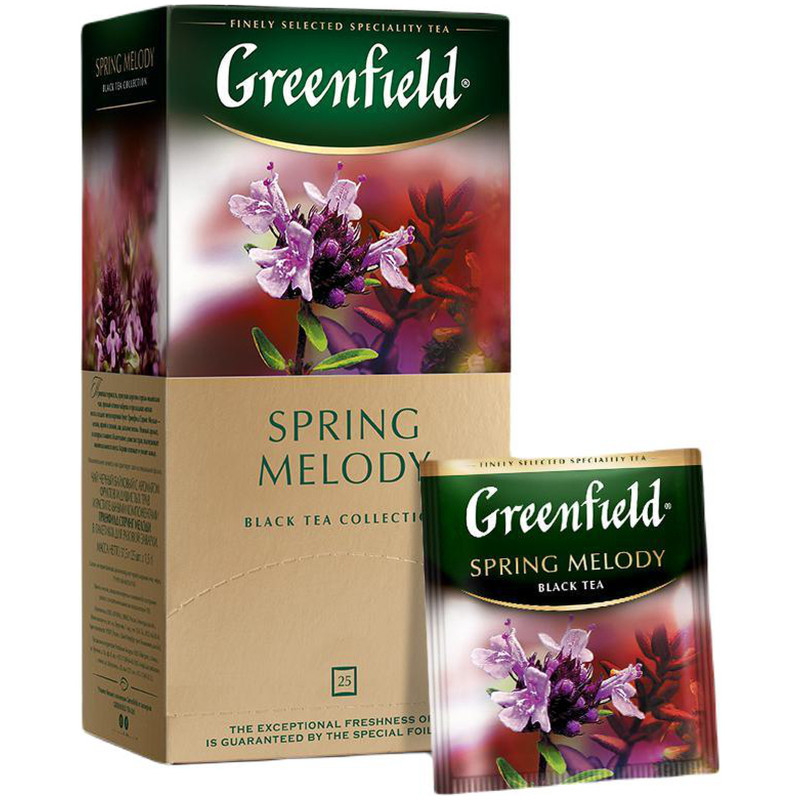 Чай Greenfield Spring Melody чёрный в пакетиках, 25х1.5г — фото 3