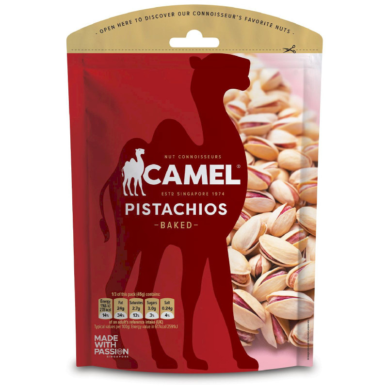 Фисташки Camel baked pistachios печёные подсоленные, 135г