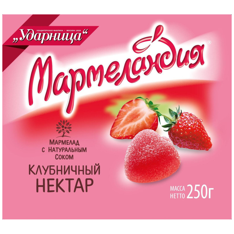 Мармелад Мармеландия Клубничный нектар, 250г