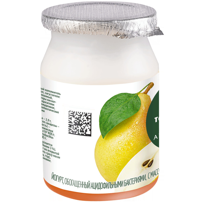 Йогурт Агрокомплекс Груша-Корица с наполнителем обогащенный бактериями 2.5%, 150г — фото 1