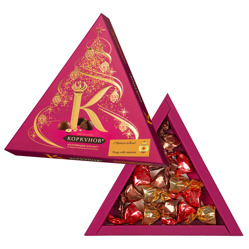 Конфеты Коркунов Коллекция конфет из тёмного и молочного шоколада, 127г — фото 1