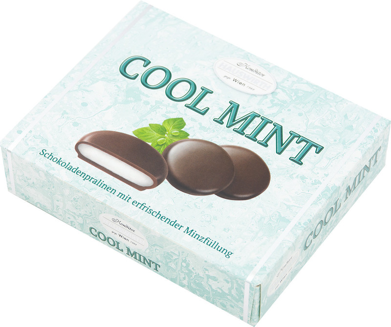 Конфеты Hauswirth Cool Mint с мятной начинкой в тёмном шоколаде, 135г — фото 3
