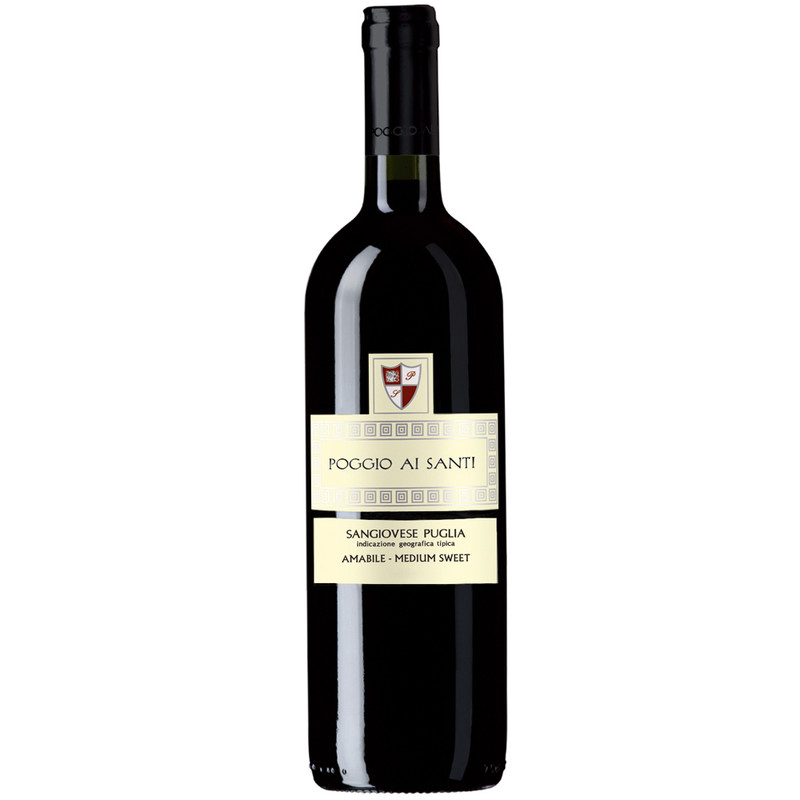 Вино Poggio Ai Santi  Sangiovese Puglia красное полусладкое, 750мл