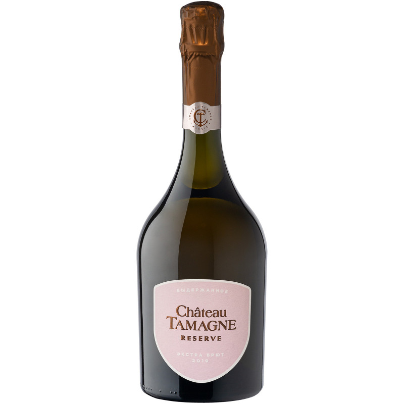 Вино Chateau Tamagne Резерв игристое розовое брют, 0.75л