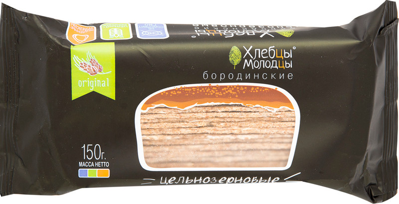 Хлебцы Хлебцы Молодцы Бородинские цельнозерновые, 150г — фото 2