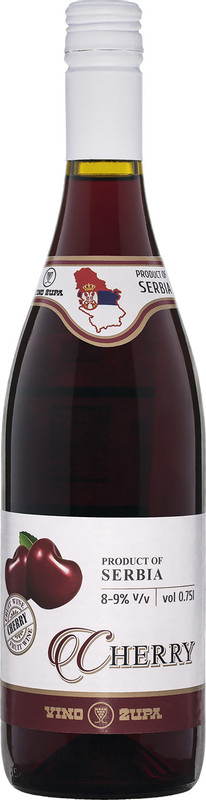 Вино плодовое Vino Zupa Вишня красное полусладкое 8-9%, 750мл