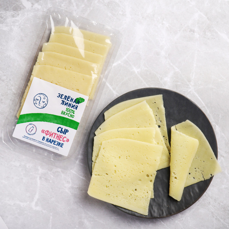 Сыр Фитнес полутвердый безлактозный 20% Зелёная Линия, 125г — фото 2