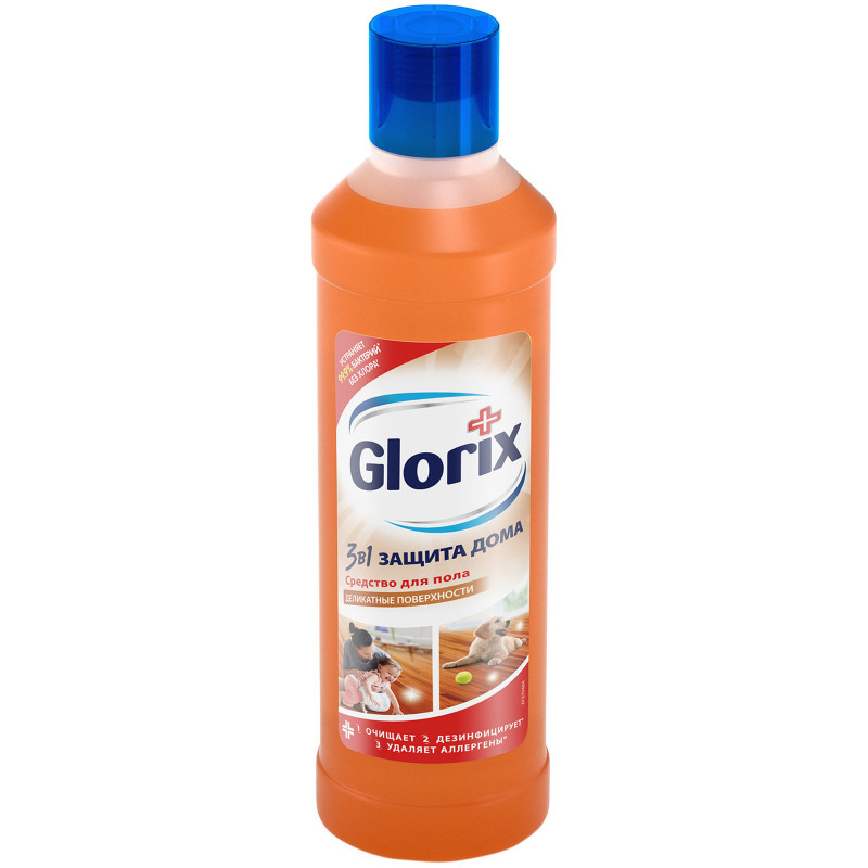 Средство Glorix Деликатные поверхности 3в1 для мытья полов, 1л — фото 4