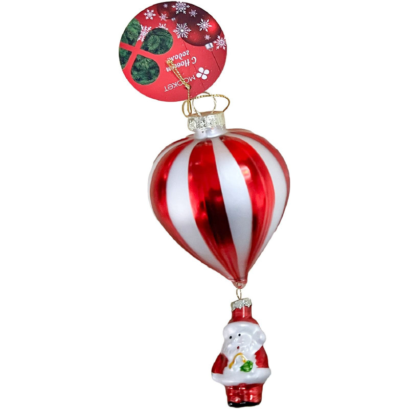 Украшение ёлочное Санта на воздушном шаре Маркет — фото 1