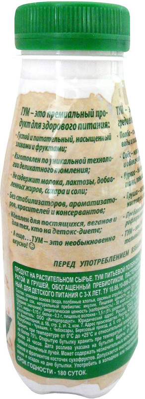 Продукт питьевой Тум Полбяной курага-груша, 250мл — фото 1