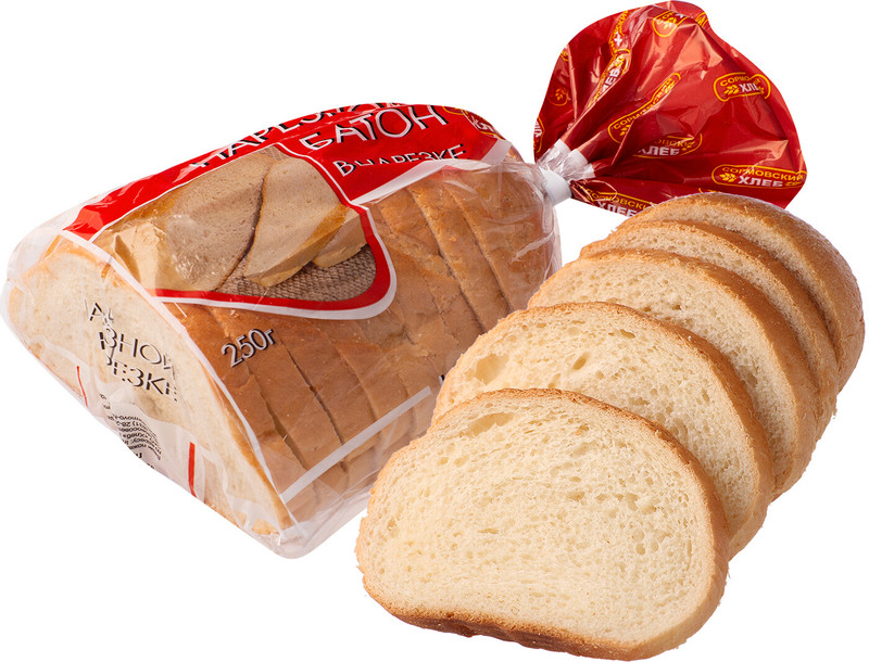 Батон Сормовский Хлеб половинка нарезка, 250г — фото 3