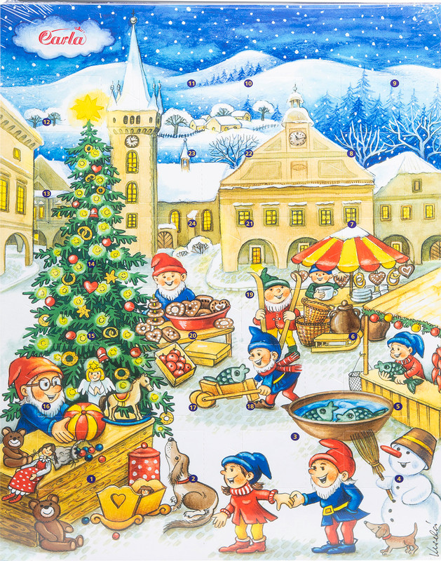 Шоколад молочный Carla Рождественский календарь, 50г — фото 2
