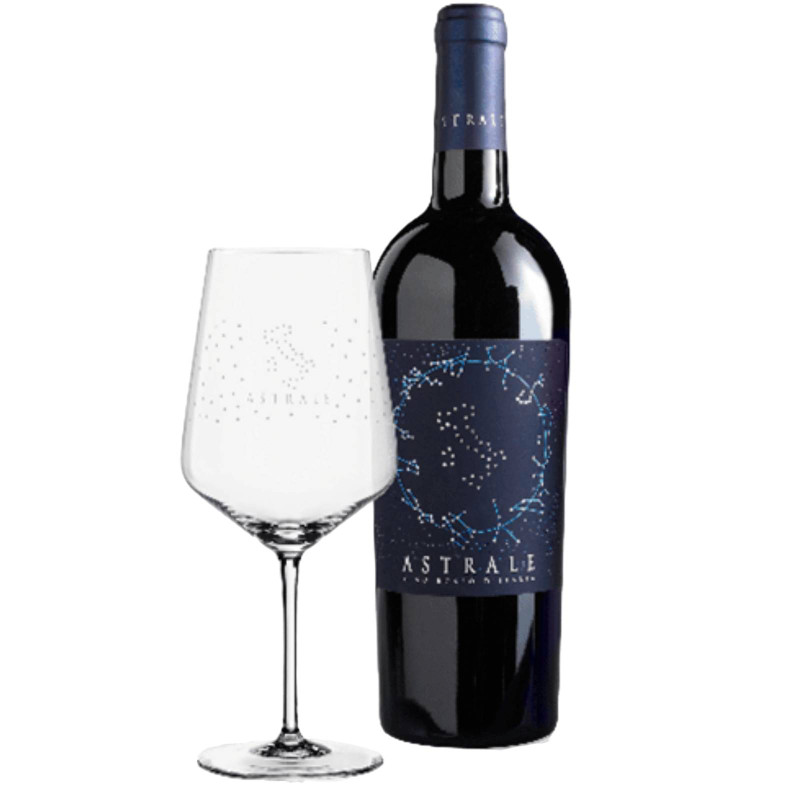 Вино Astrale красное сухое 14%, в П/У с бокалом, 750мл — фото 1