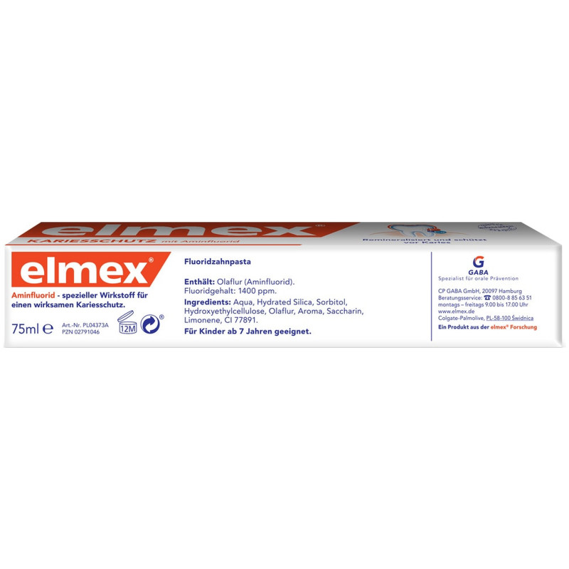 Зубная паста Elmex Защита от кариеса и укрепления эмали, 75мл — фото 3
