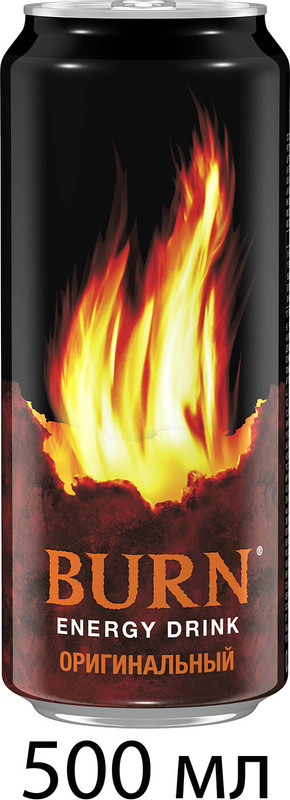 Энергетик Burn Original безалкогольный газированный, 500мл — фото 2
