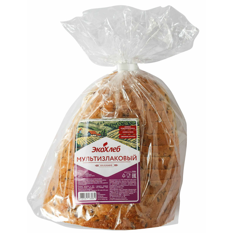 Хлеб Экохлеб Мультизлаковый в нарезке, 350г