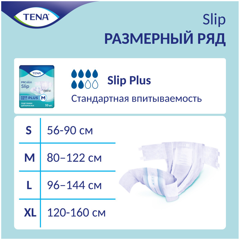 Подгузники Tena Slip plus для взрослых размер S 60-80см, 30шт — фото 6
