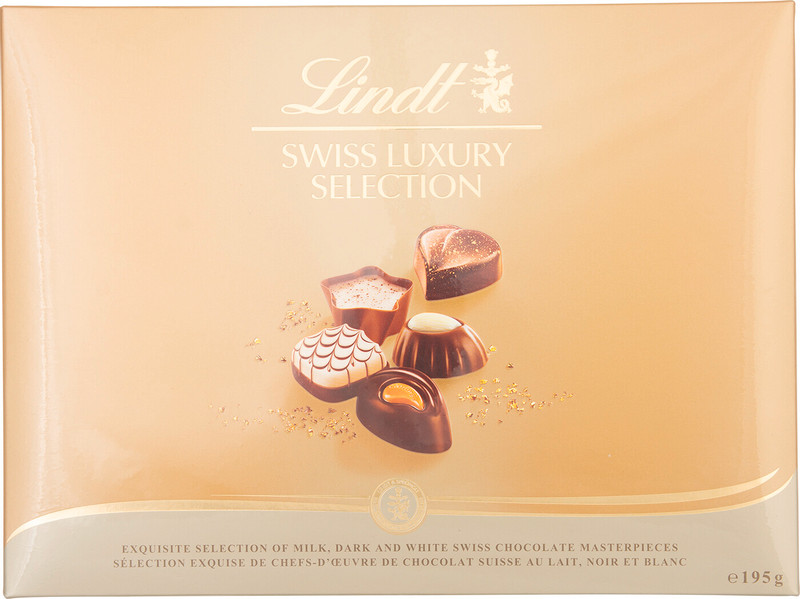 Набор конфет Lindt Lindor Swiss Luxury шоколадные ассорти, 195г — фото 2