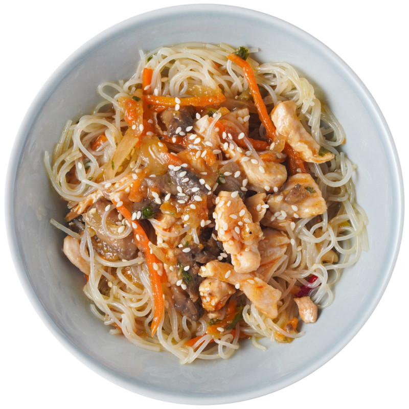 Фунчоза Cook Chart с курицей и овощами, 215г - купить с доставкой на дом в Перекрёстке
