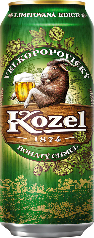 Пиво Velkopopovicky Kozel Богатый хмель светлое 4.7%, 450мл