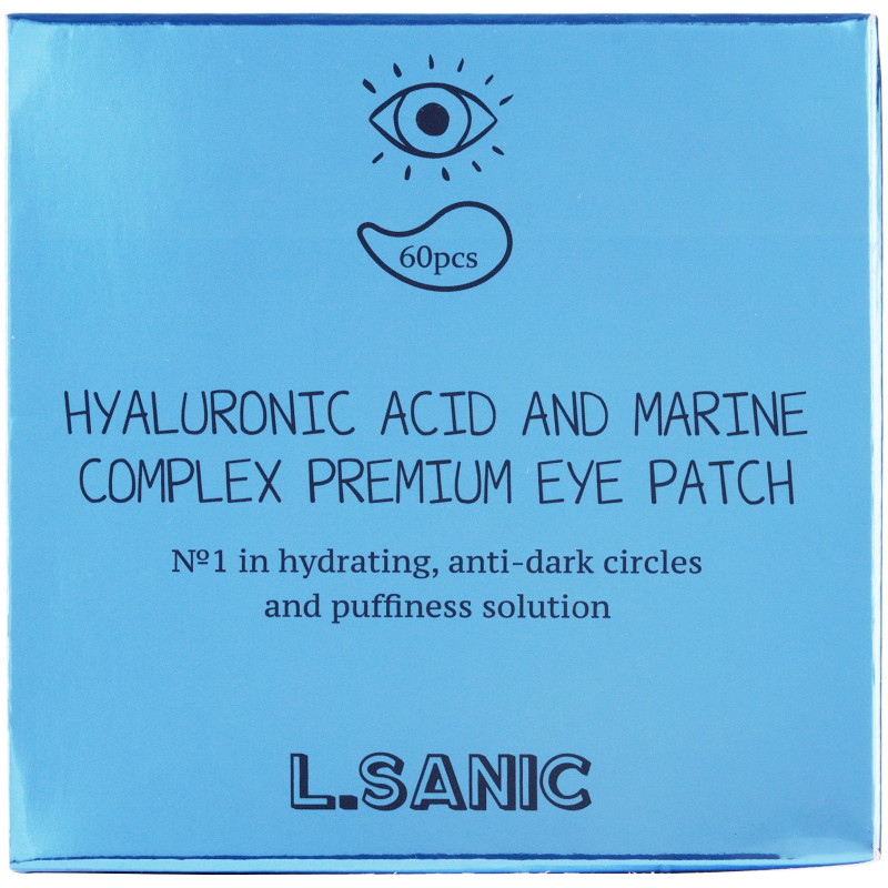 Патчи L.Sanic гидрогелевые с гиалуроновой кислотой и экстрактом водорослей для глаз, 60шт — фото 1