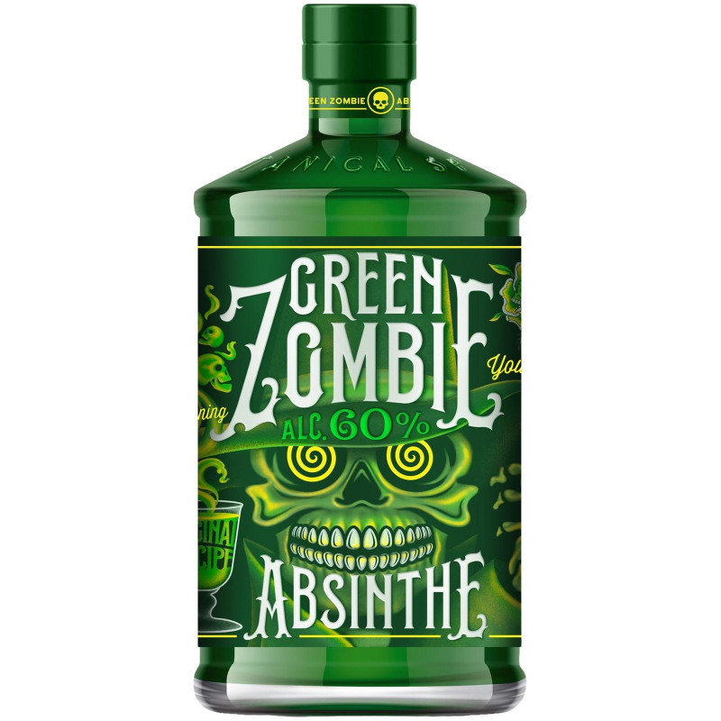 Настойка Absinthe green zombie горькая 60%, 500мл