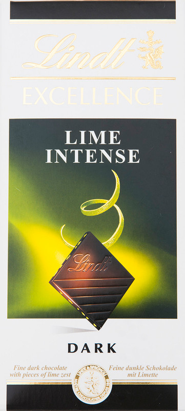 Шоколад тёмный Lindt Excellence со вкусом лайма, 100г — фото 3