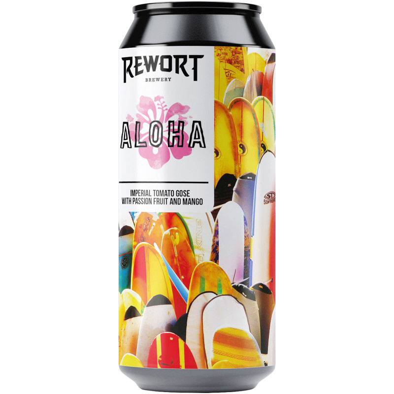 Напиток пивной Rewort Brewery Aloha Фрут Бир 15 светлый непастеризованный нефильтрованный неосветлённый 6.3%, 500мл