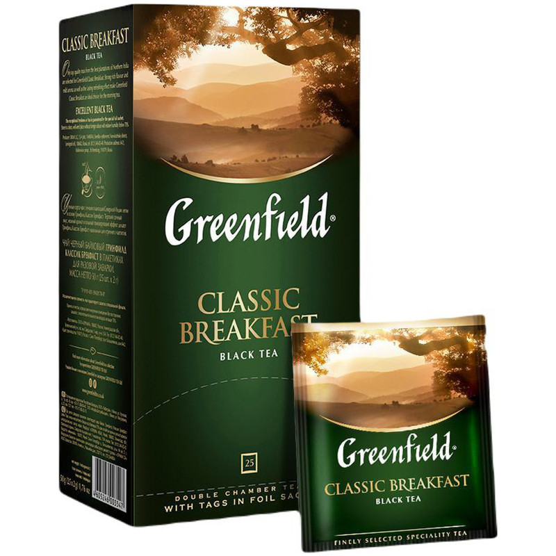 Чай Greenfield Classic Breakfast чёрный в пакетиках, 25х2г — фото 3