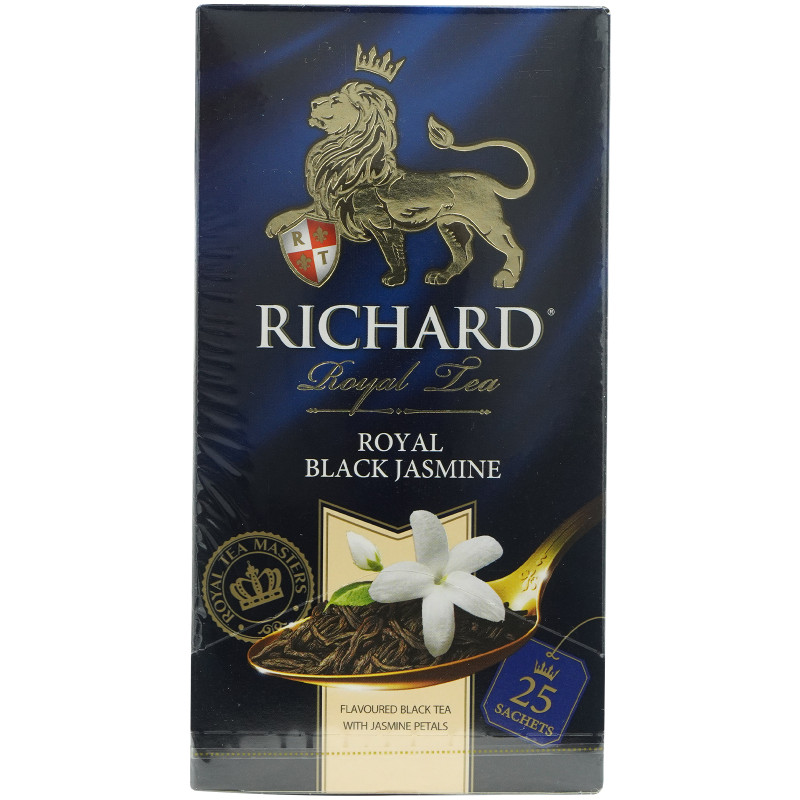 Чай Richard Роял блэк жасмин чёрный байховый в пакетиках, 25x1.8г — фото 1