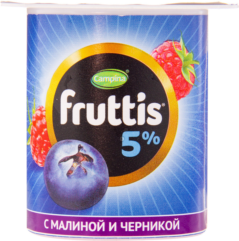 Продукт йогуртный Fruttis малина-черника-манго-абрикос 5%, 115г — фото 2