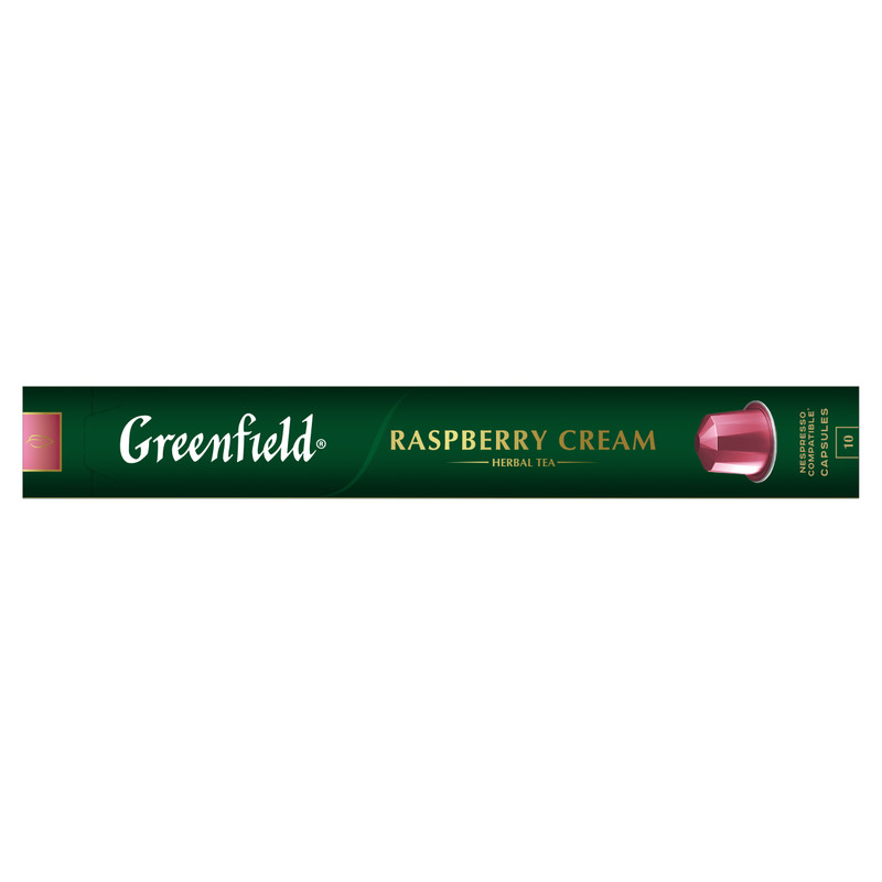 Напиток чайный Greenfield Raspberry Cream в капсулах, 10х2.5г — фото 1