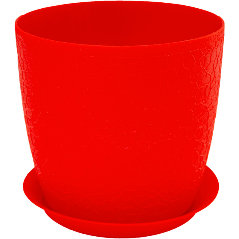 Кашпо Idea Верона с подставкой красное D140мм, 1.5л