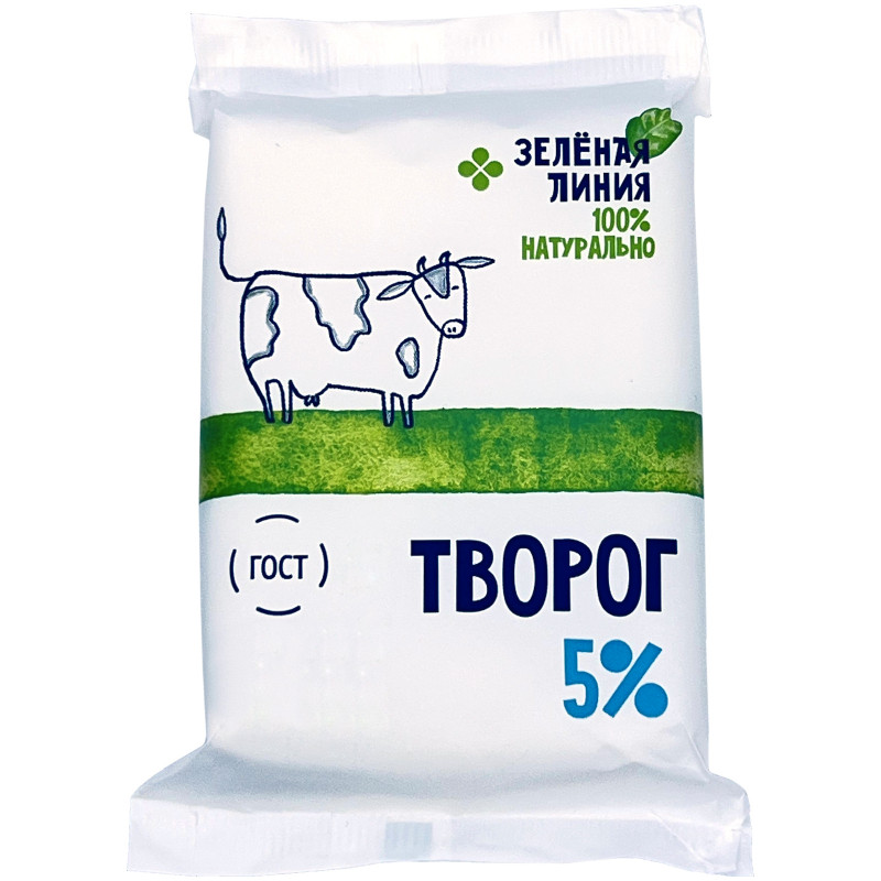 Творог 5% Зелёная Линия, 180г