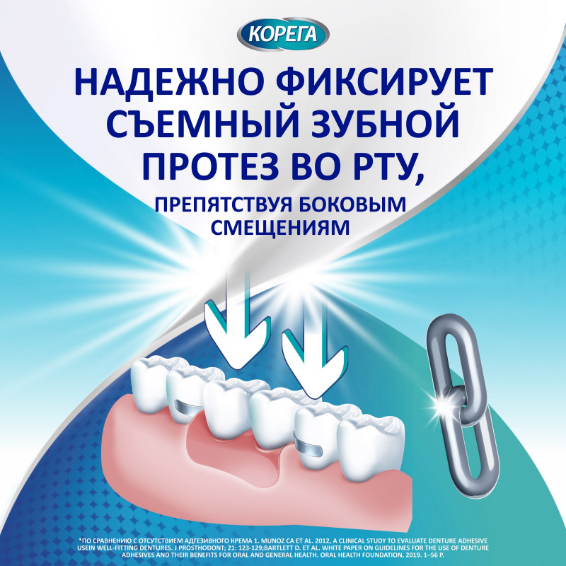 Крем Корега для фиксации зубных протезов Нейтральный вкус, 70г — фото 3