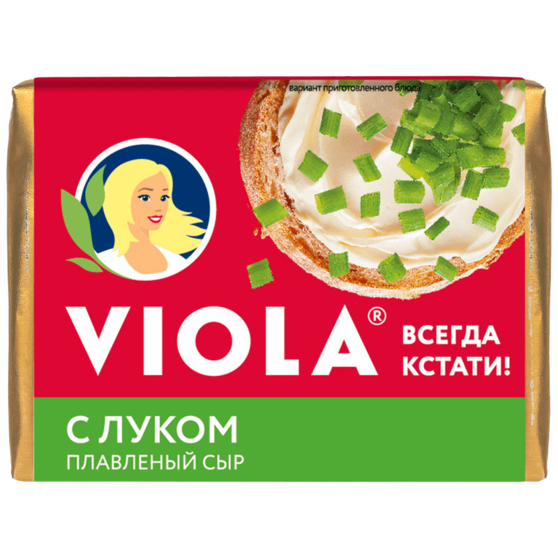 Сыр Viola с луком плавленый 50%, 90г — фото 3