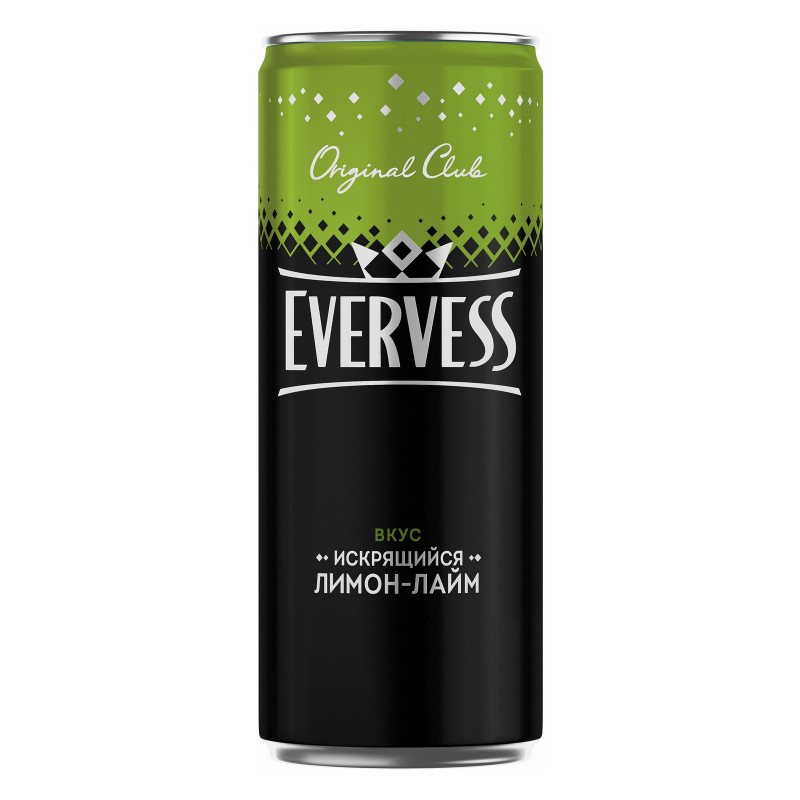 Напиток Evervess Искрящийся Лимон-Лайм, 330мл — фото 1