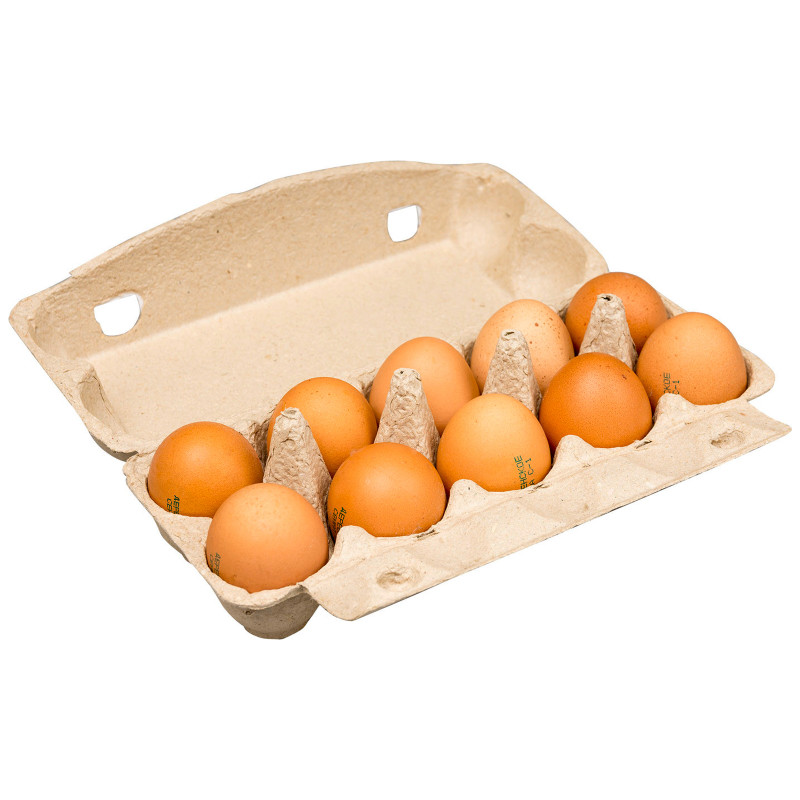 Яйцо куриное Деревенское коричневое С1 Маркет Перекрёсток, 10шт — фото 2