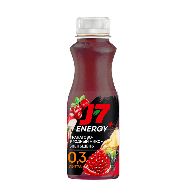 Напиток сокосодержащий J7 Energy гранатово-ягодный микс, 300мл