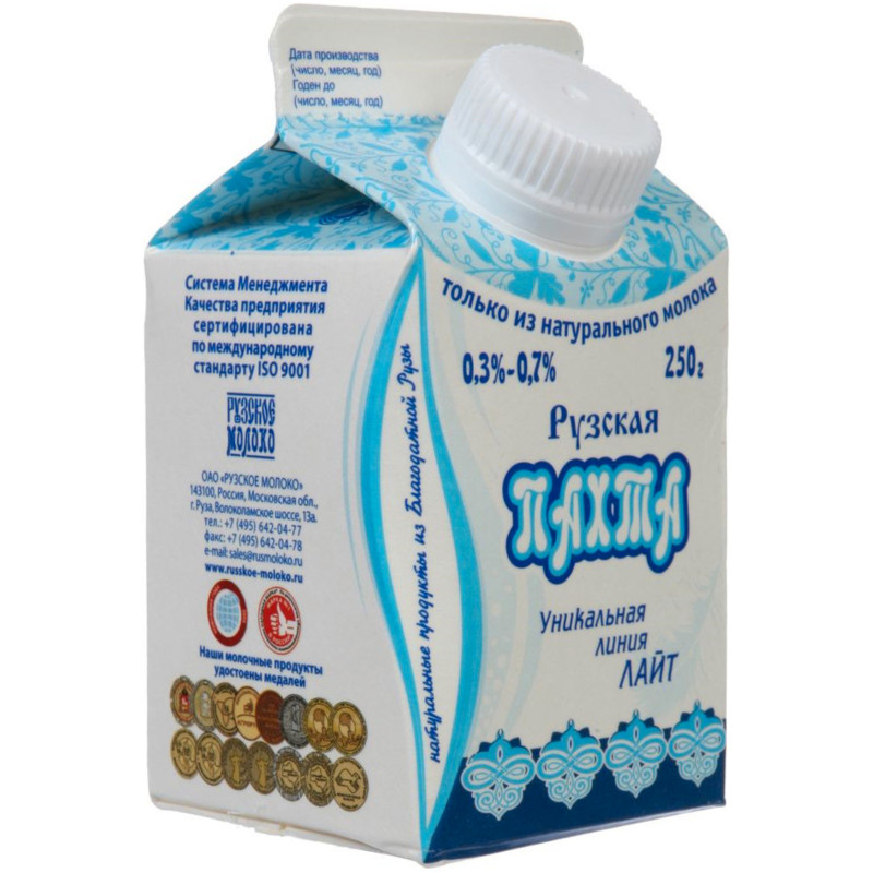 Пахта Рузское Молоко Рузская 0.3-0.7%, 250мл — фото 1
