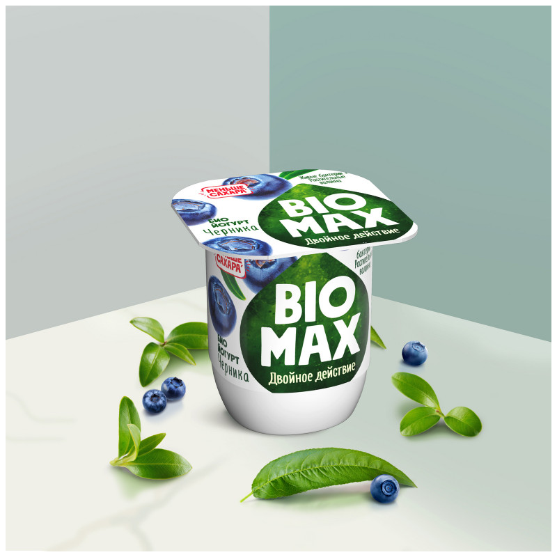 Биойогурт BioMax Черника 2.2%, 125г — фото 3