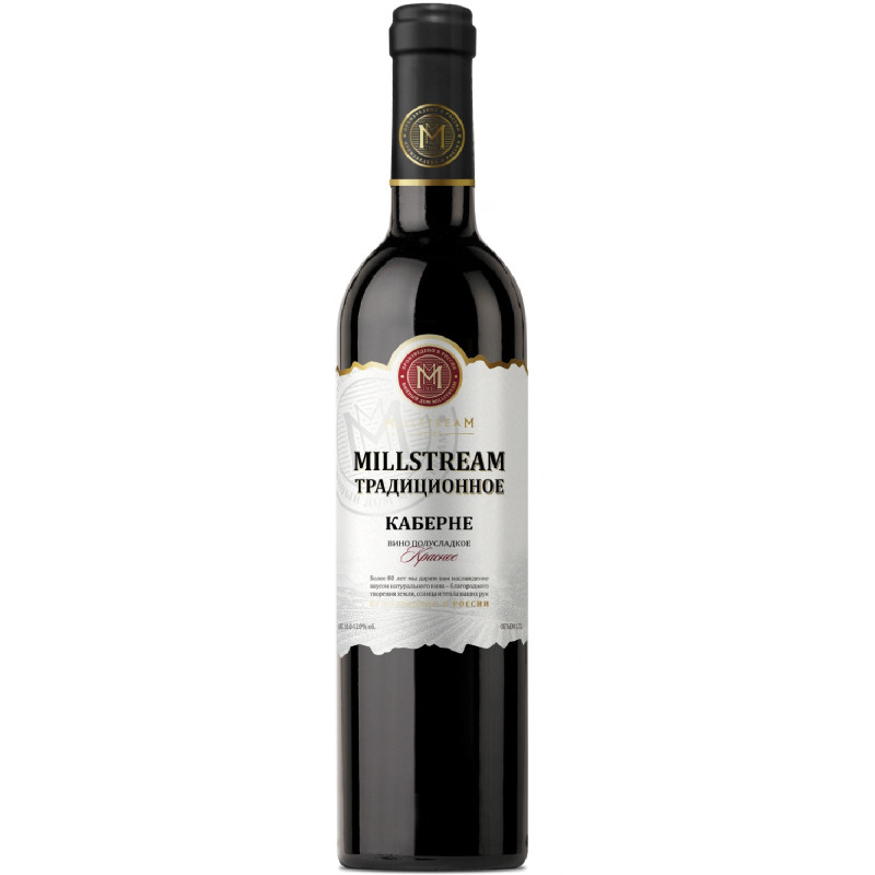 Вино Millstream Традиционное Каберне красное полусладкое, 700мл