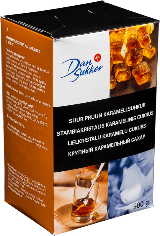 Сахар Dansukker Карамельный крупный коричневый, 500г — фото 4