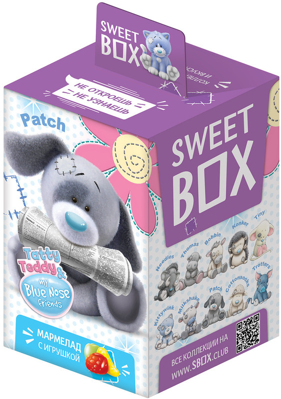 Мармелад Sweet Box Tatty Teddy & My Blue Nose Friends жевательный, 10г + игрушка