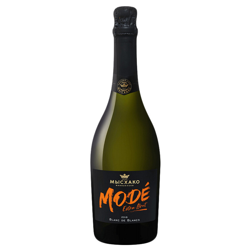 Вино Мысхако Моде Блан де Блан Экстра Брют игристое 11.5-13.5% в подарочной упаковке, 0.75л