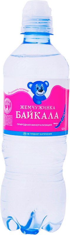 Вода Жемчужинка Байкала питьевая столовая негазированная, 500мл